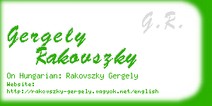 gergely rakovszky business card
